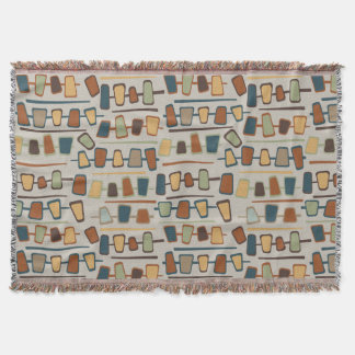 Mid Century Modern Groovy Throw Blanket Filt