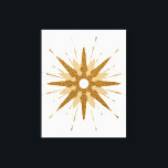 Mid Century Modern Guld Starburst Art Canvastryck<br><div class="desc">Modern design från mitten av århundradet med vintage retro guld som utgångspunkt, kompletterad med den moderna starstdesignen inslag. Enkel, ren starsterdesign i en palett med guld och vitt färg. En utformning av en samordnande samling. Designat som mall kan du skapa ditt eget anpassad design genom att använda fält eller genom...</div>