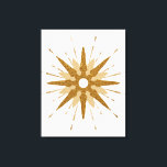 Mid Century Modern Guld Starburst Art Canvastryck<br><div class="desc">Modern design från mitten av århundradet med vintage retro guld som utgångspunkt, kompletterad med den moderna starstdesignen inslag. Enkel, ren starsterdesign i en palett med guld och vitt färg. En utformning av en samordnande samling. Designat som mall kan du skapa ditt eget anpassad design genom att använda fält eller genom...</div>