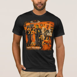 Mid Century Modern Halloween Martini-fest T Shirt