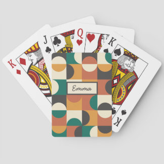 Mid Century Modern Halvcirklar grön och orange Casinokort