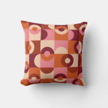 Mid Century Modern Halvcirklar Rosa orange