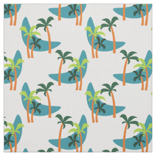 Mid Century Modern Handflatan Oasis Mönster Tyg