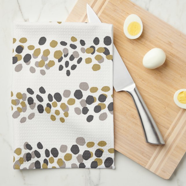 Mid Century Modern Helgdag med Dot Mönster Kökshandduk (Vikt i Fjärdedel)