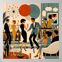 Mid Century Modern Hip Martini Dansfest
