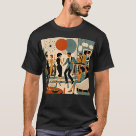 Mid Century Modern Hip Martini Dansfest T Shirt