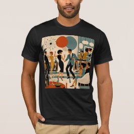 Mid Century Modern Hip Martini Dansfest T Shirt