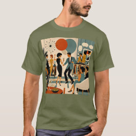 Mid Century Modern Hip Martini Dansfest T Shirt