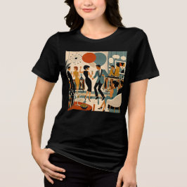 Mid Century Modern Hip Martini Dansfest T Shirt