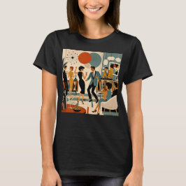 Mid Century Modern Hip Martini Dansfest T Shirt