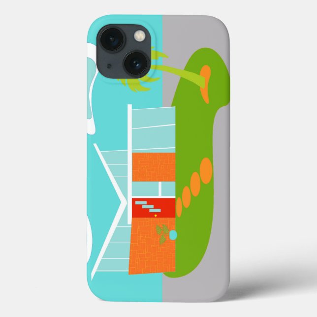 Mid Century Modern House iPad Air Case (Baksida)