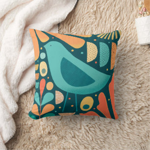 Mid Century Modern Inspired Bird and Löv Kudde