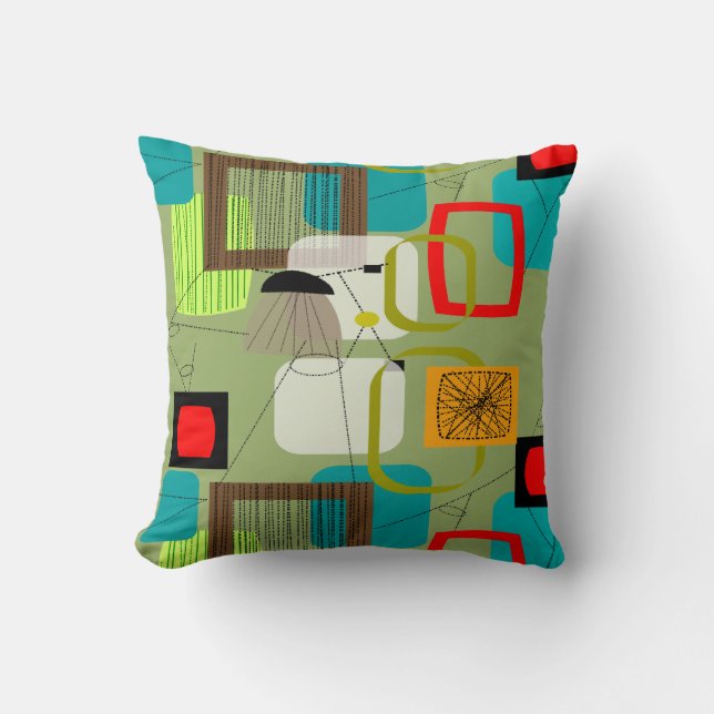 Mid-Century Modern Inspired Pillow #73 Kudde (Framsida)
