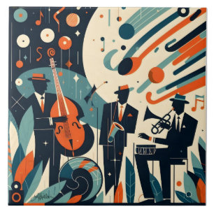 Mid Century Modern Jazz Age Trio Kakelplatta