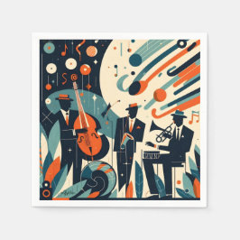 Mid Century Modern Jazz Age Trio Pappersservett