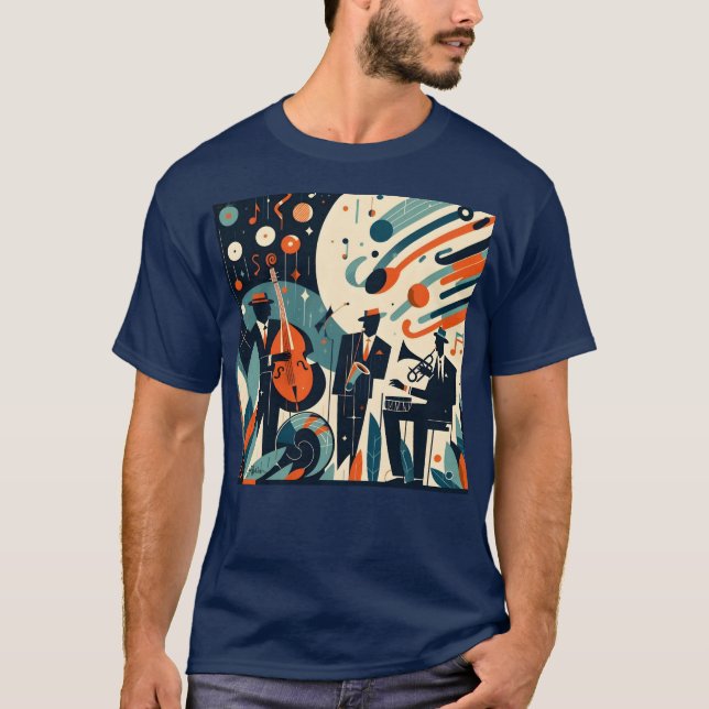 Mid Century Modern Jazz Age Trio T Shirt (Framsida)