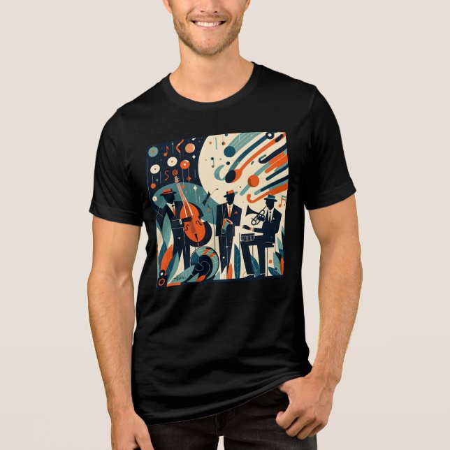Mid Century Modern Jazz Age Trio T Shirt (Framsida)