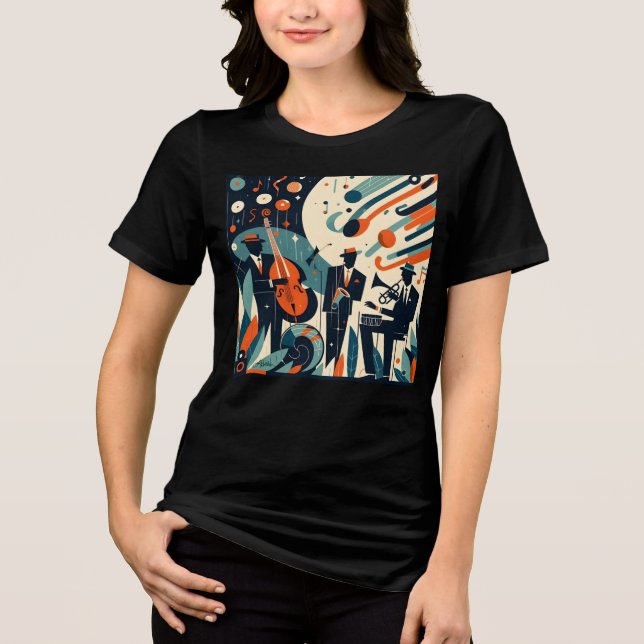Mid Century Modern Jazz Age Trio T Shirt (Framsida)