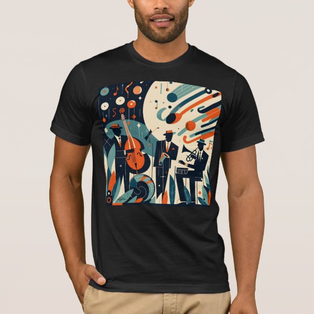 Mid Century Modern Jazz Age Trio T Shirt (Framsida)
