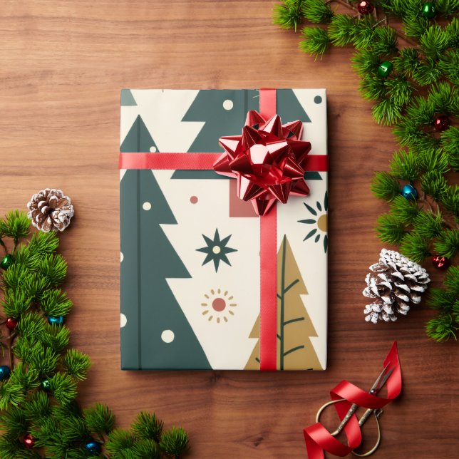 Mid-Century Modern jul Presentpapper (Julgåva)