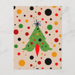 Mid Century Modern julgran Retro raket Vykort