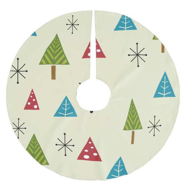 Mid Century Modern Julgranar Julgransmatta Borstad Polyester (Framsidan)