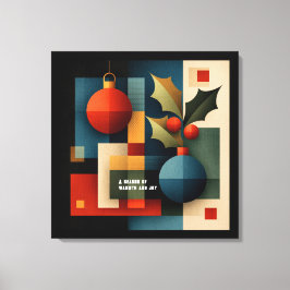 Mid-Century Modern julgransprydnad Canvastryck