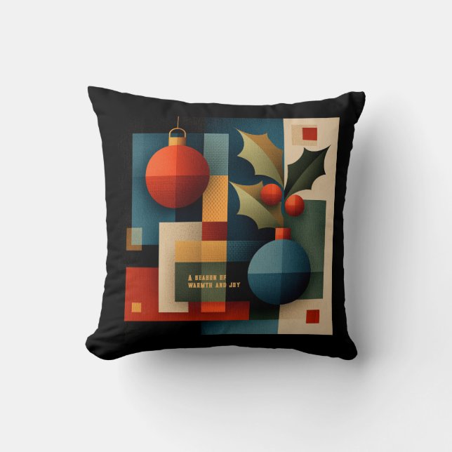 Mid-Century Modern julgransprydnad Kudde (Framsida)