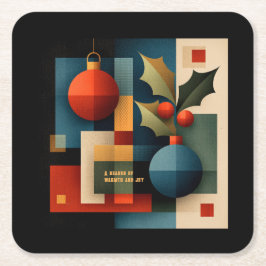 Mid-Century Modern julgransprydnad Underlägg Papper Kvadrat