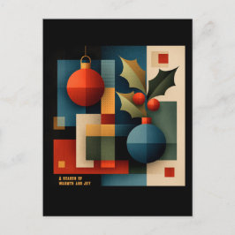 Mid-Century Modern julgransprydnad Vykort