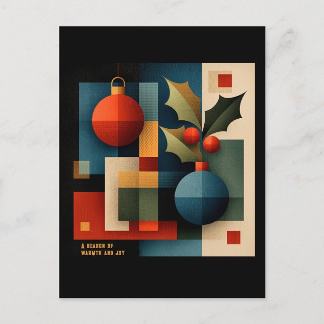 Mid-Century Modern julgransprydnad Vykort (Framsida)