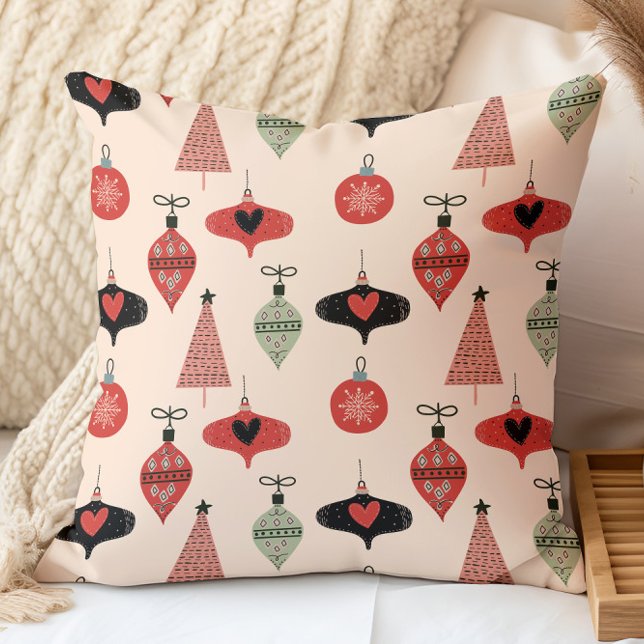 Mid Century Modern julmönster Kudde (Skapare uppladdad)