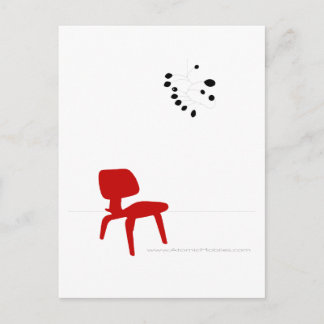 Mid Century Modern Kärlek Vykort