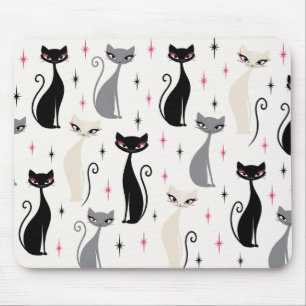 Mid Century Modern Katt Musmatt Retro Atomkatten Musmatta
