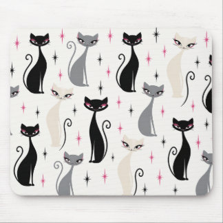Mid Century Modern Katt Musmatt Retro Atomkatten Musmatta