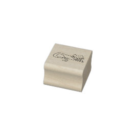 Mid Century Modern Kattunge Disline Rubber Frimärk Stämpel