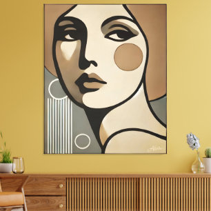 Mid Century Modern Konst Blicken Mid Century Mode Canvastryck