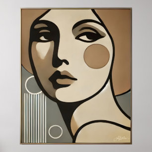 Mid Century Modern Konst Blicken Mid Century Mode Poster