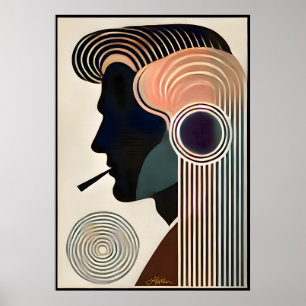 Mid Century Modern Konst Kontemplation Poster