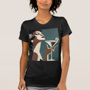 Mid Century Modern Konst Martini-kvinnan T Shirt