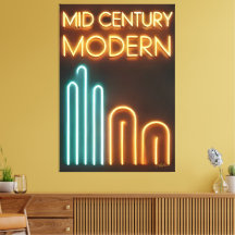 Mid Century Modern konst neonskylt design
