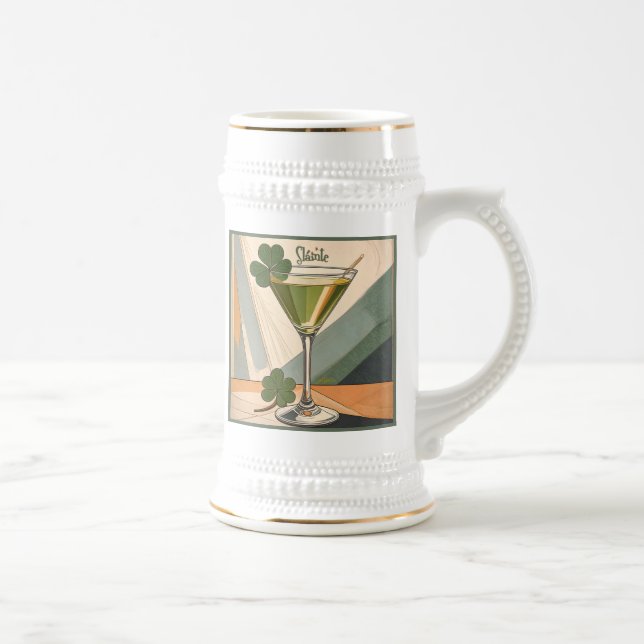 Mid Century Modern konst Shamrock Martini Sláinte! Sejdel (Höger)