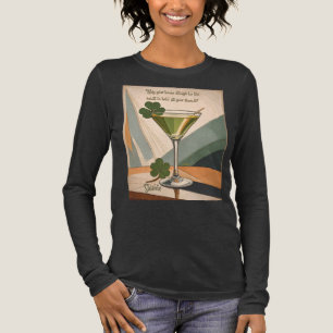 Mid Century Modern Konst Shamrock Martini Sláinte! T Shirt