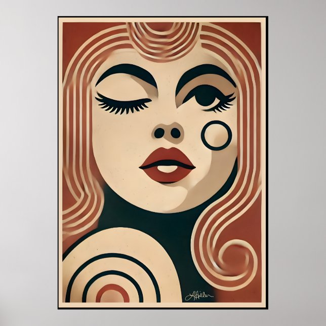 Mid Century Modern Konst The Beauty Spot Poster (Framsidan)