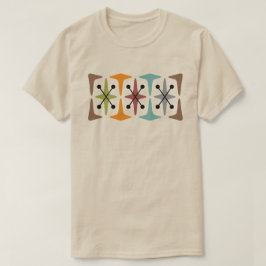 Mid Century Modern Kosmisk Stjärnexplosion Design T Shirt