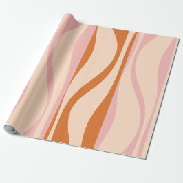 Mid Century Modern Lounge Ogee Rosa Retro Mönster Presentpapper