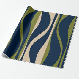 Mid Century Modern Lounge Stripe Retro Ogee Presentpapper