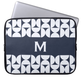 Mid-Century Modern Marin Geometrisk Datorfodral