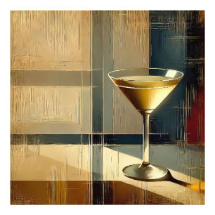 Mid Century Modern Martini i en månstråle Fototryck