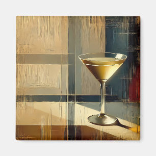 Mid Century Modern Martini i en månstråle Magnet